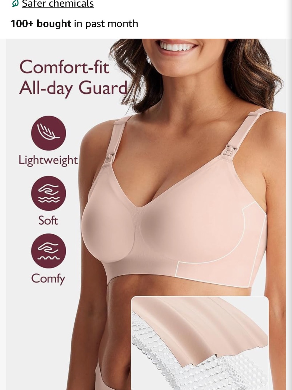 Like new! Momcozy soft seamless nursing bra/Size M